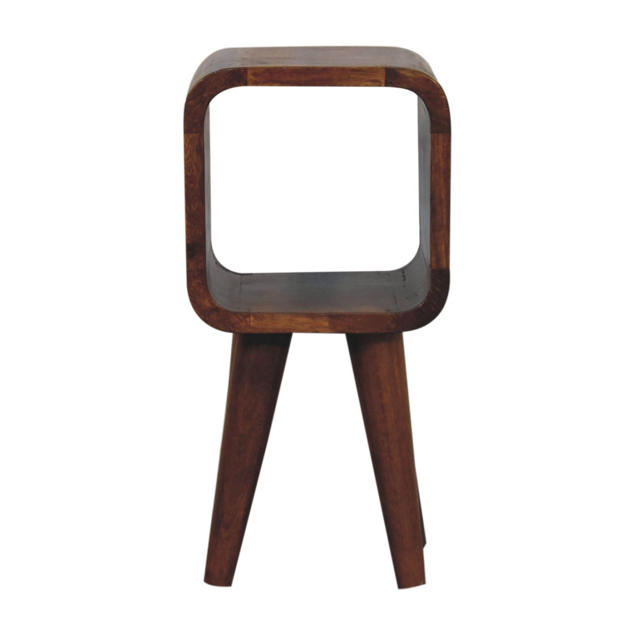 Extra Mini Minimalist Open Curved Chestnut Bedside Bedside table / chest CasaFenix