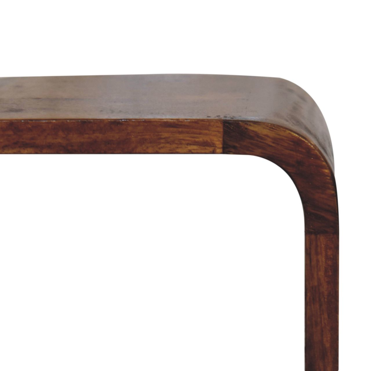 Extra Mini Minimalist Open Curved Chestnut Bedside Bedside table / chest CasaFenix