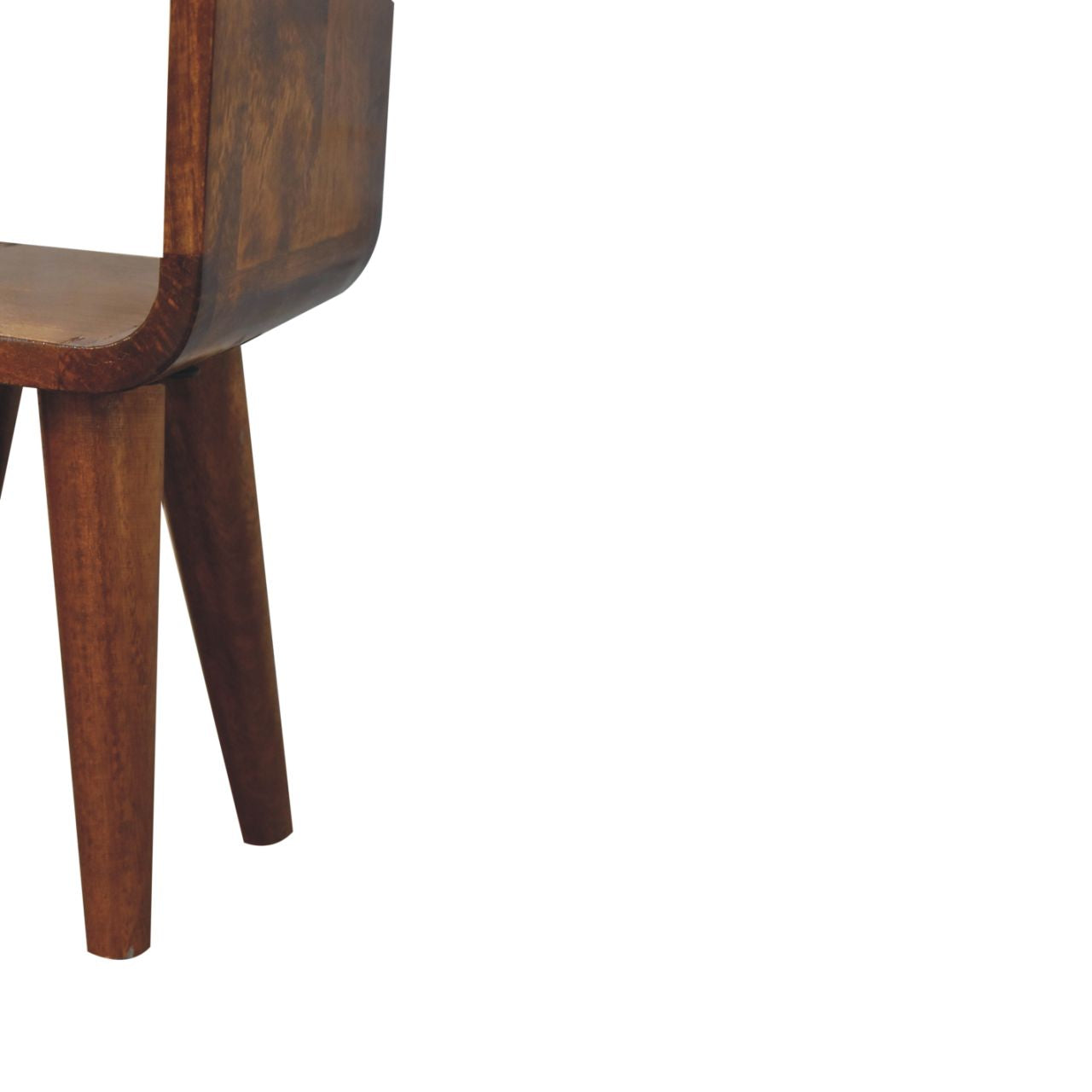 Extra Mini Minimalist Open Curved Chestnut Bedside Bedside table / chest CasaFenix