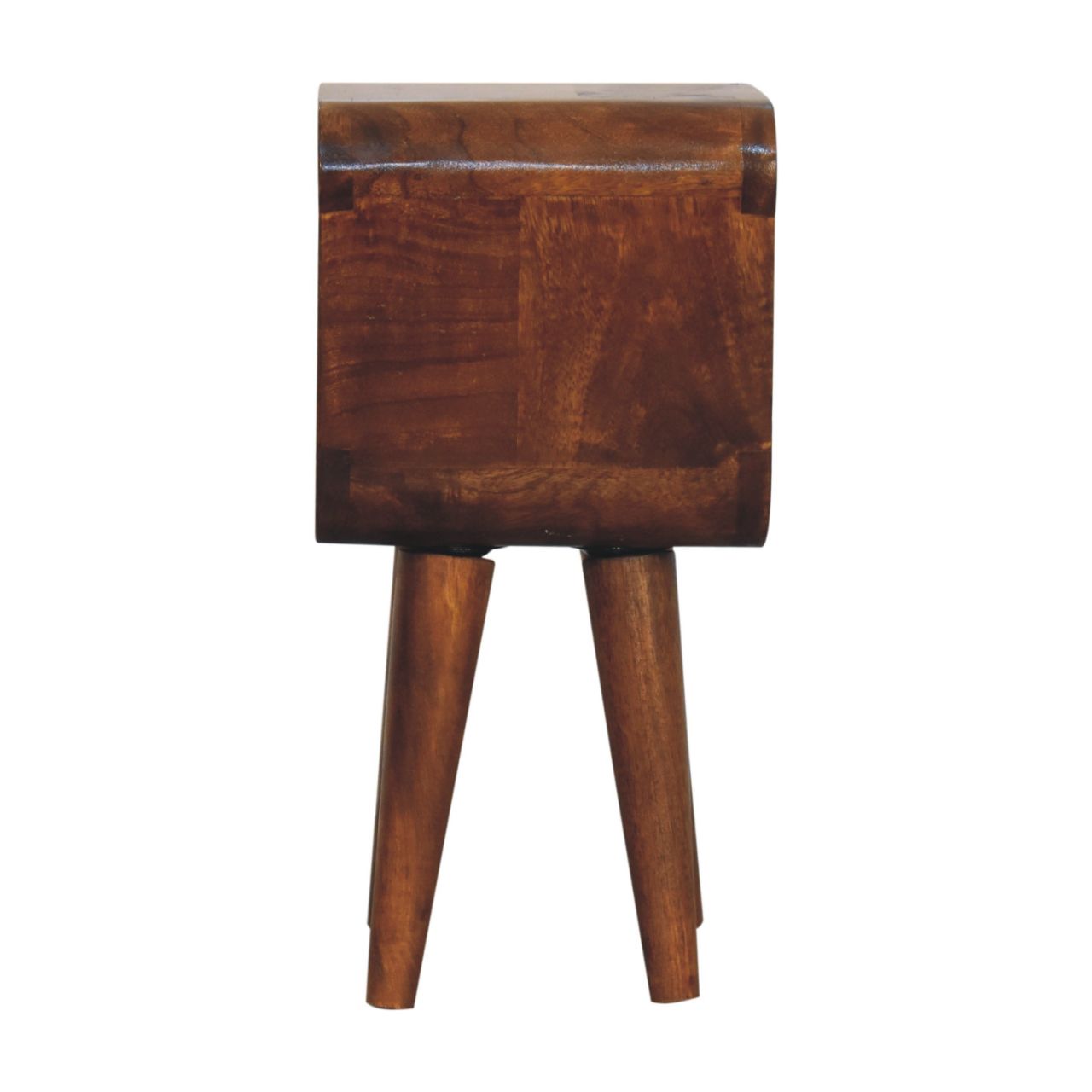 Extra Mini Minimalist Open Curved Chestnut Bedside Bedside table / chest CasaFenix