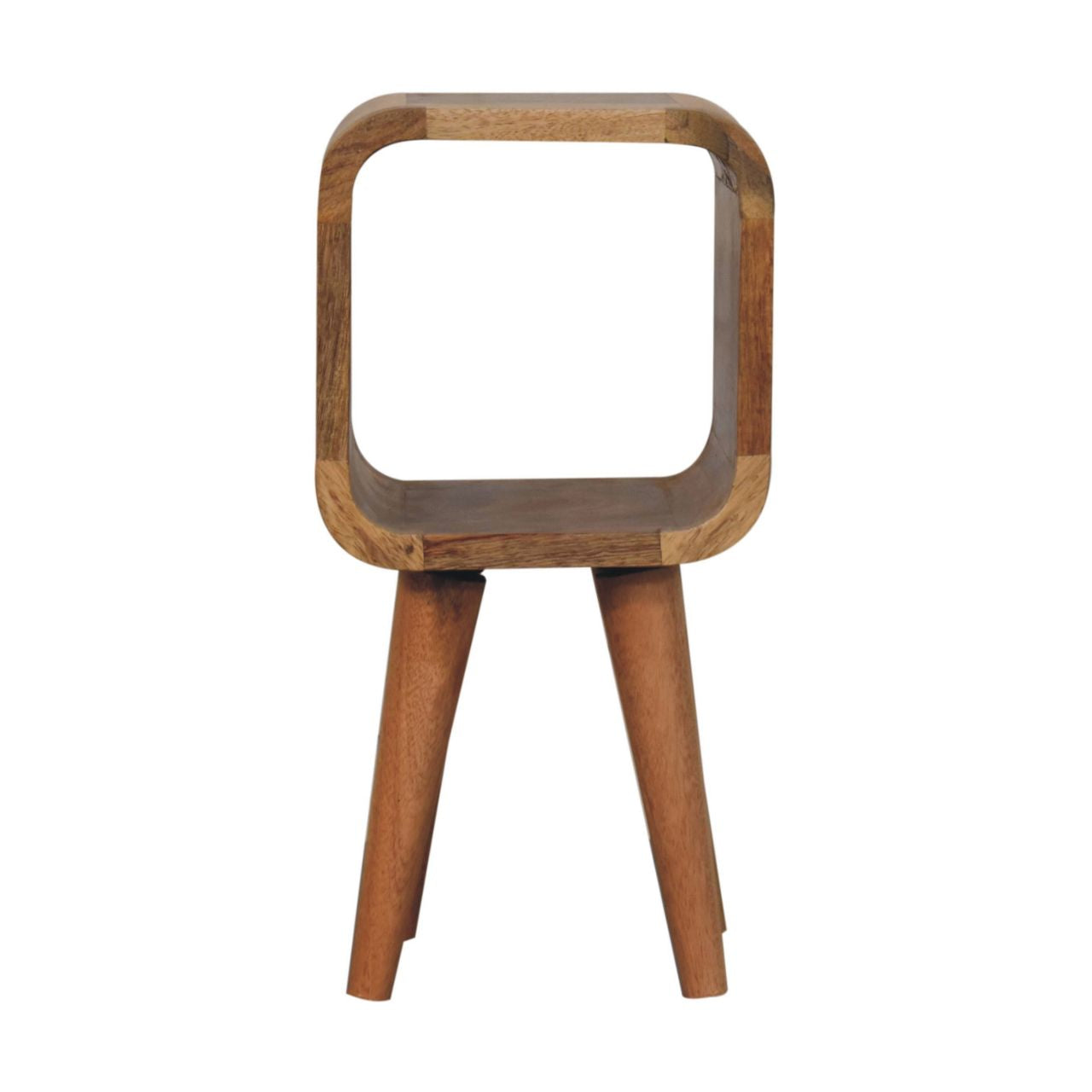 Extra Mini Minimalist Open Curved Oak-ish Bedside Bedside table / chest CasaFenix