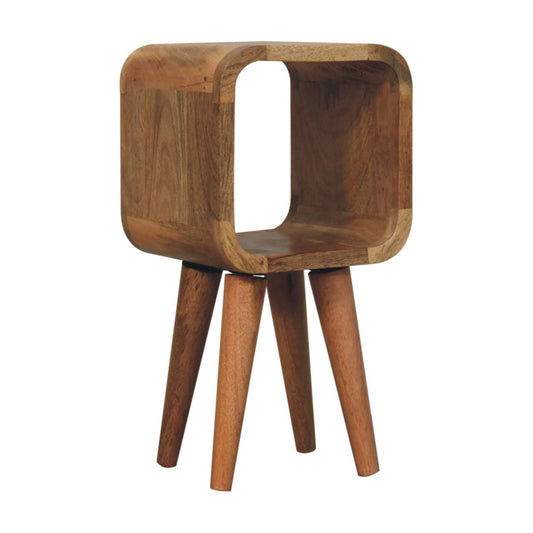 Extra Mini Minimalist Open Curved Oak-ish Bedside Bedside table / chest CasaFenix