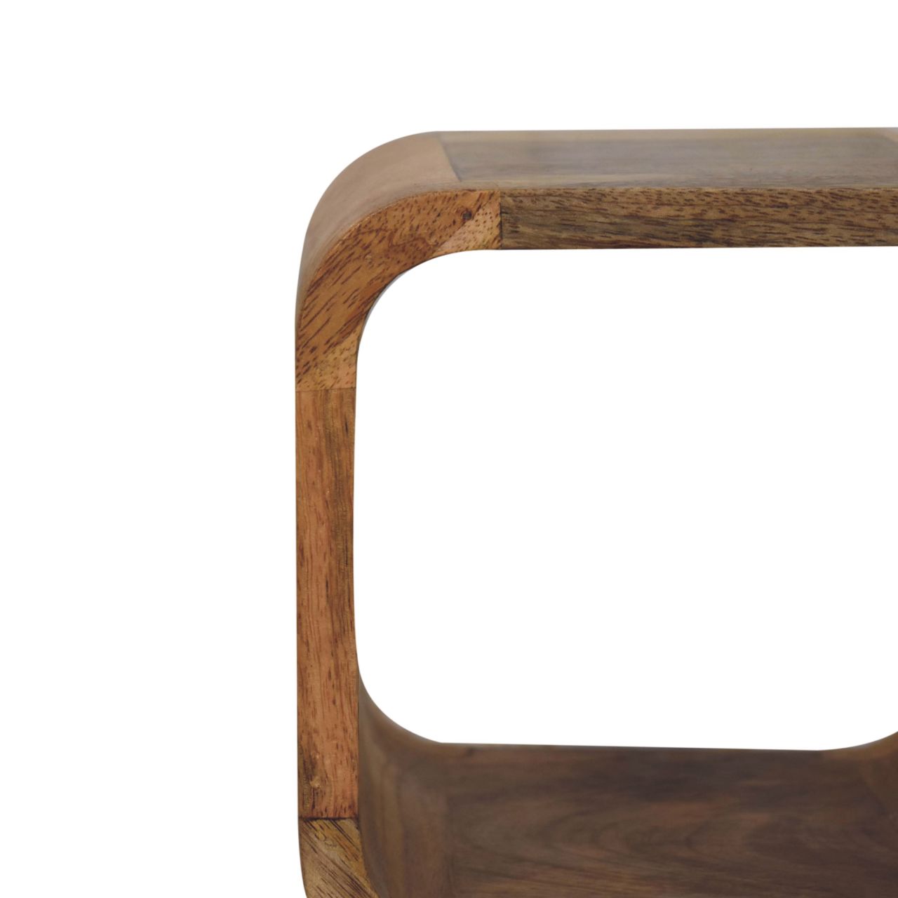 Extra Mini Minimalist Open Curved Oak-ish Bedside Bedside table / chest CasaFenix