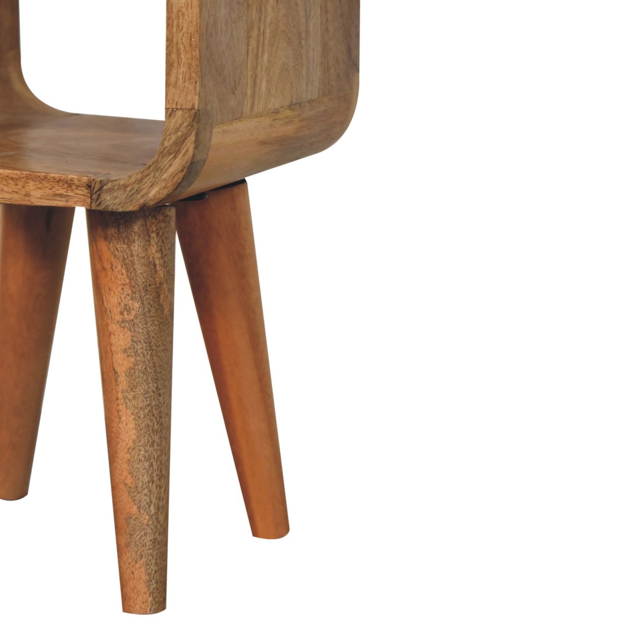 Extra Mini Minimalist Open Curved Oak-ish Bedside Bedside table / chest CasaFenix