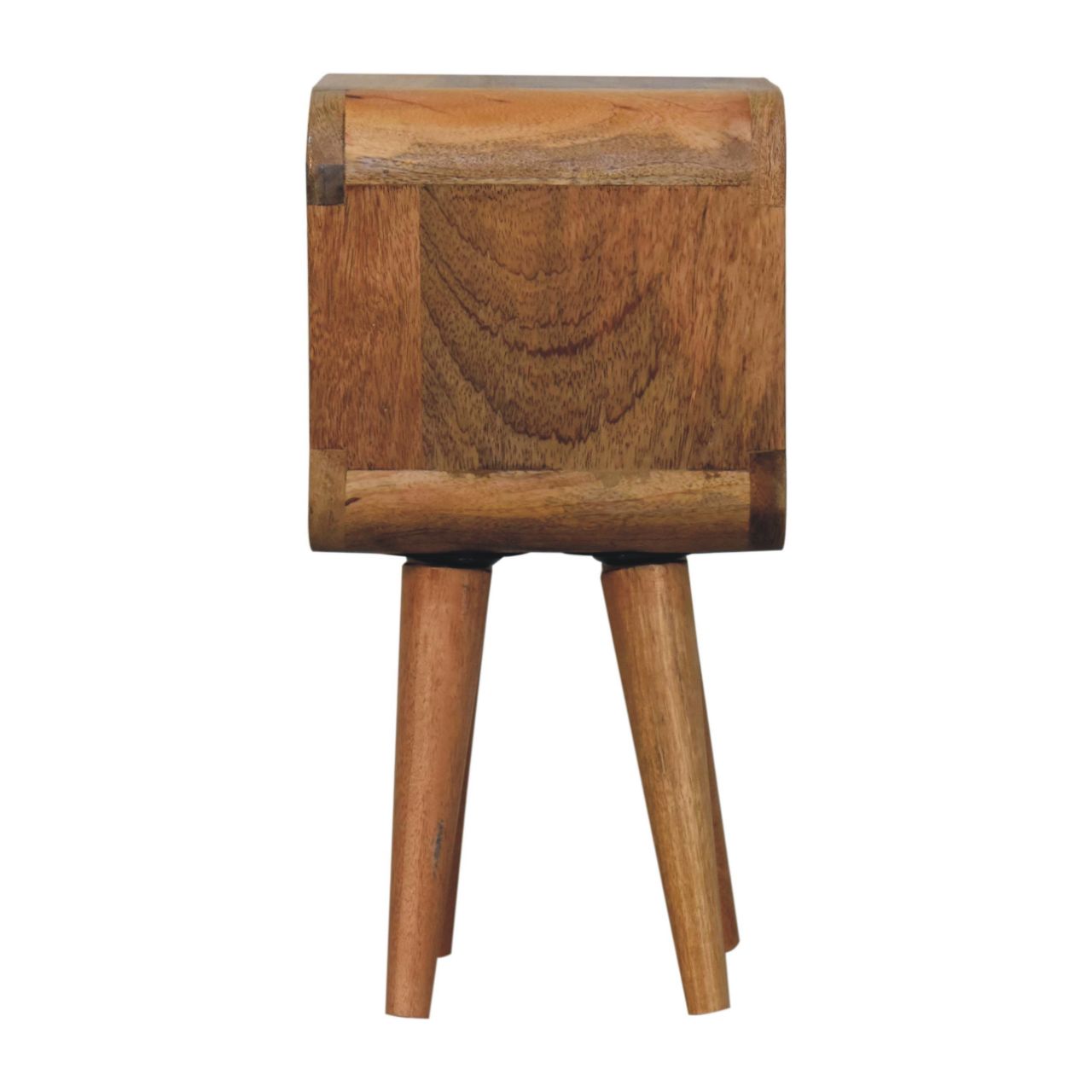 Extra Mini Minimalist Open Curved Oak-ish Bedside Bedside table / chest CasaFenix