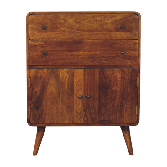 Curved Nordic Charm Cabinet Cabinets & Storage CasaFenix