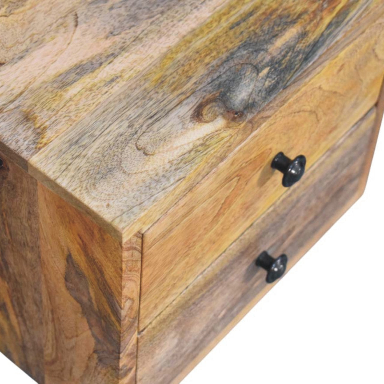 Solis 2-Drawer Oak-ish Wall Mounted Nightstand Bedside table / chest CasaFenix