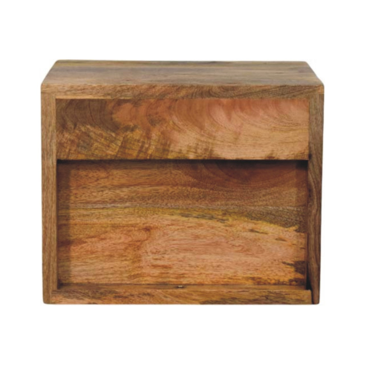 Solis 2-Drawer Oak-ish Wall Mounted Nightstand Bedside table / chest CasaFenix