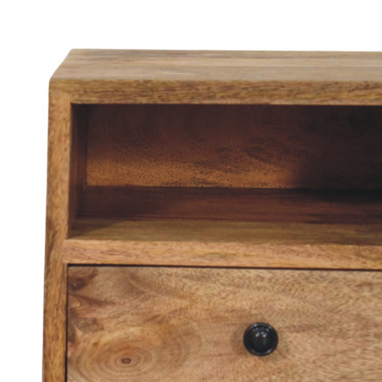 Solis 1-Drawer Oak-ish Wall Mounted Nightstand Bedside table / chest CasaFenix