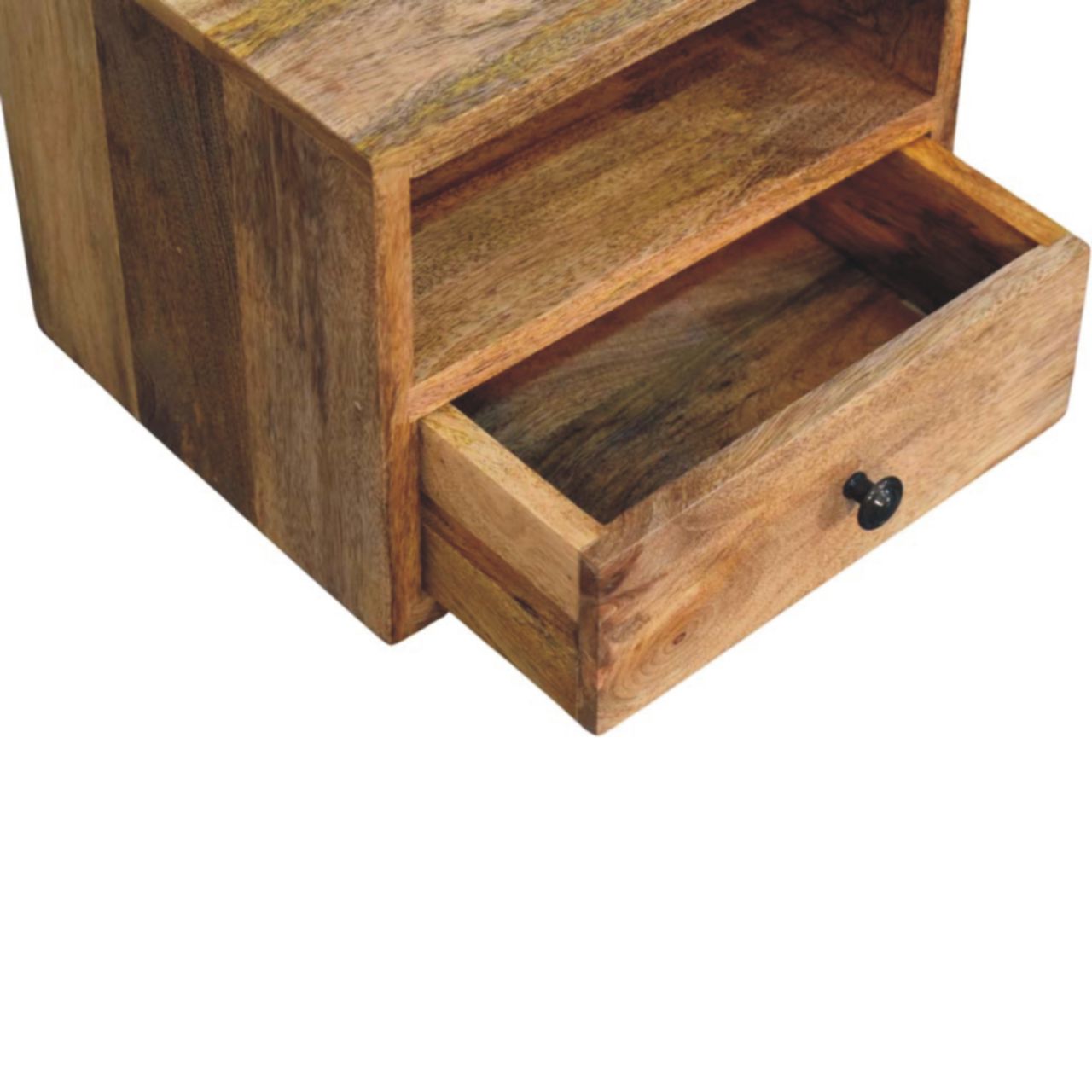 Solis 1-Drawer Oak-ish Wall Mounted Nightstand Bedside table / chest CasaFenix