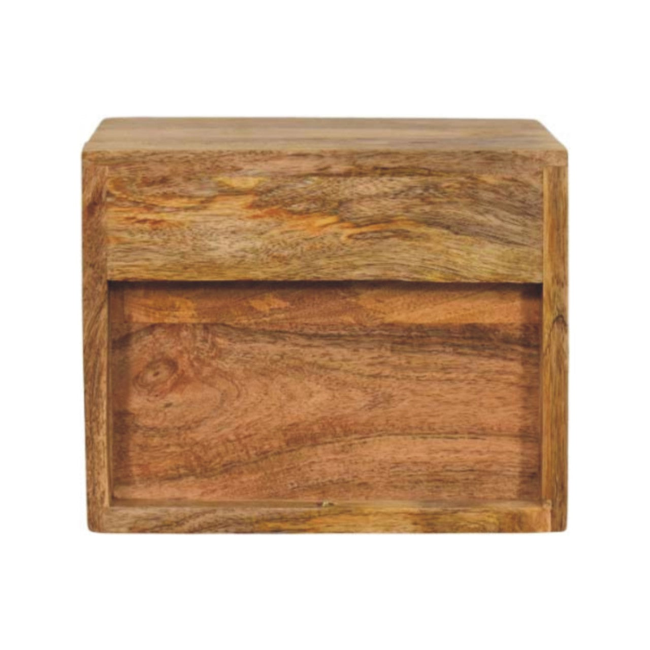 Solis 1-Drawer Oak-ish Wall Mounted Nightstand Bedside table / chest CasaFenix