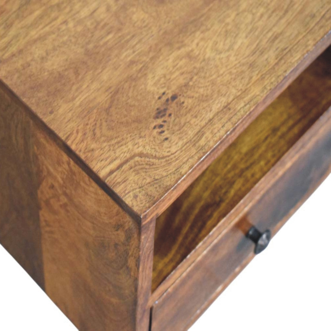 Solis 1-Drawer Chestnut Wall Mounted Nightstand Bedside table / chest CasaFenix
