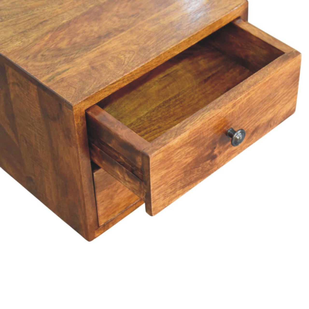 Solis 2-Drawer Chestnut Wall Mounted Nightstand Bedside table / chest CasaFenix
