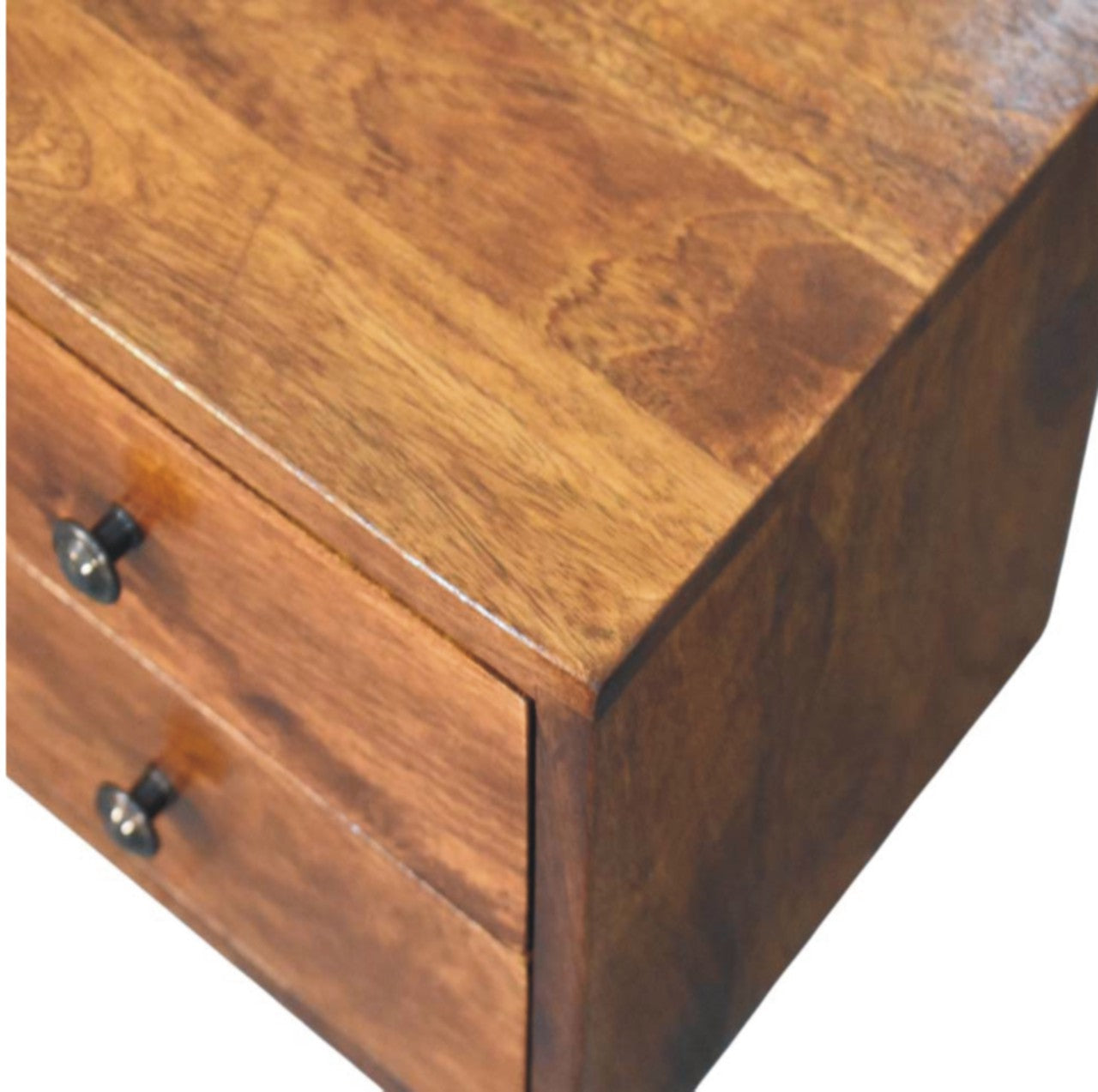 Solis 2-Drawer Chestnut Wall Mounted Nightstand Bedside table / chest CasaFenix