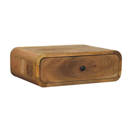Avora Wall-Mounted Oak-ish 1 Drawer Nightstand Bedside table / chest CasaFenix