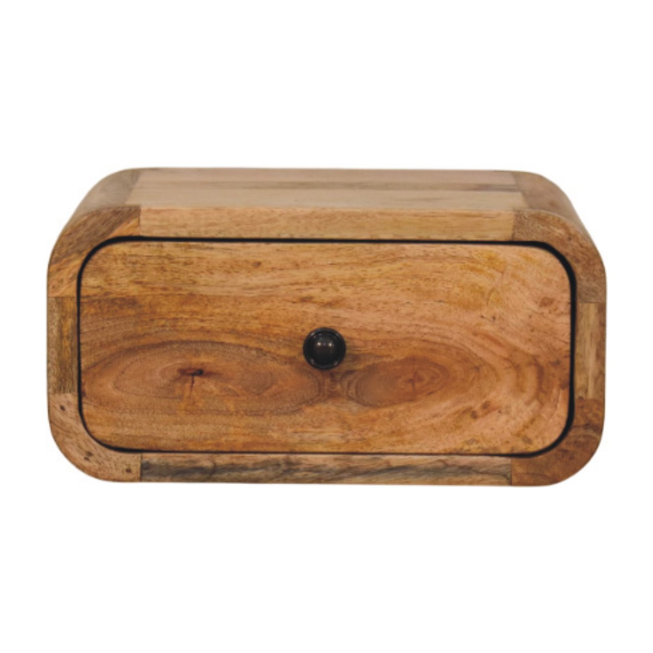 Avora Mini Wall-Mounted Oak-ish 1 Drawer Nightstand Bedside table / chest CasaFenix