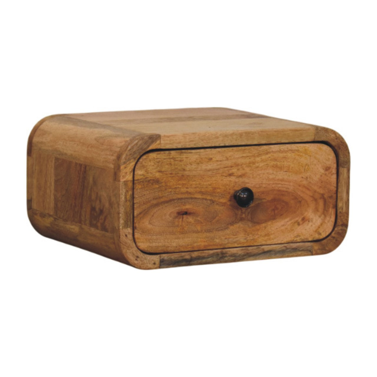 Avora Mini Wall-Mounted Oak-ish 1 Drawer Nightstand Bedside table / chest CasaFenix