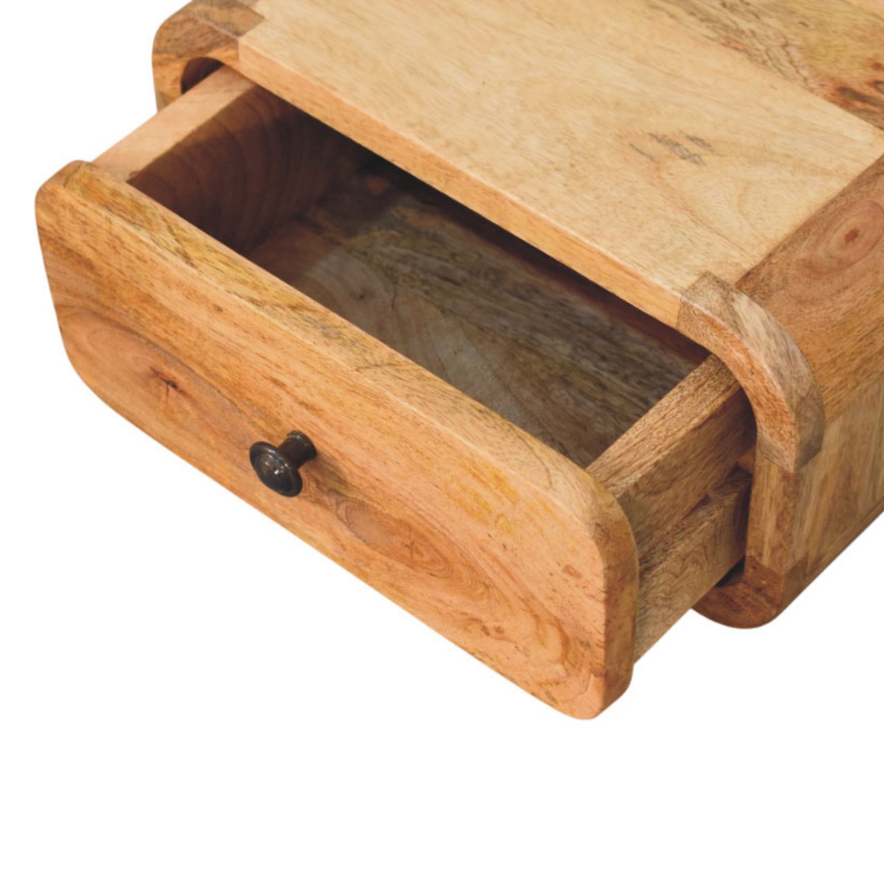 Avora Mini Wall-Mounted Oak-ish 1 Drawer Nightstand Bedside table / chest CasaFenix