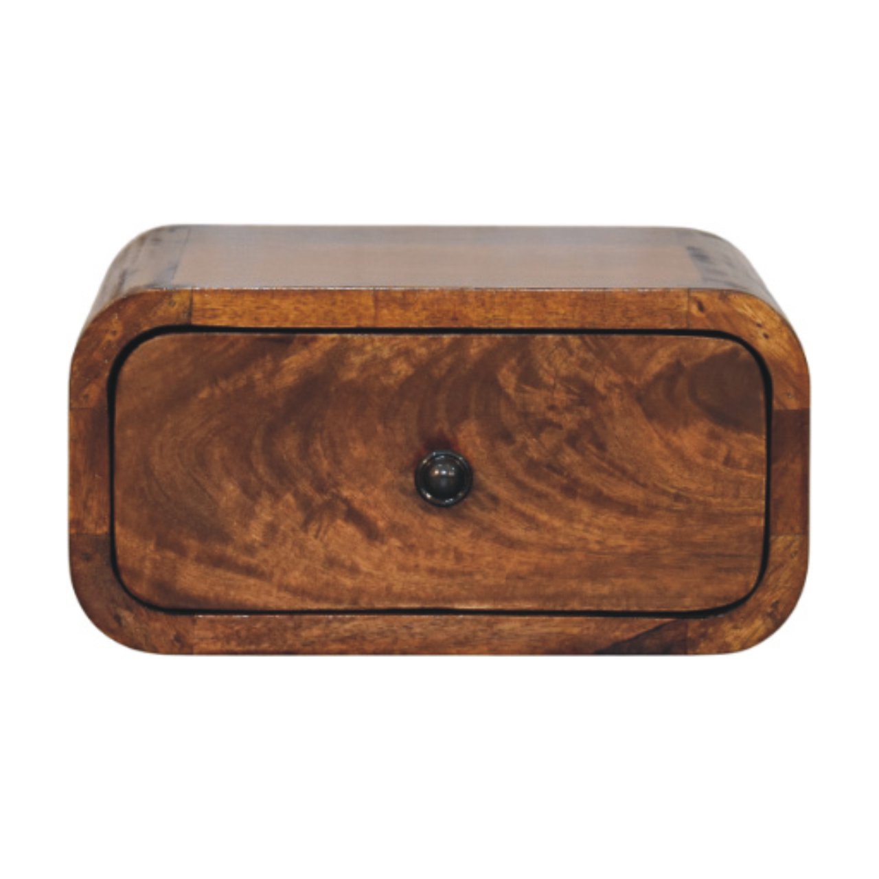 Avora Mini Wall-Mounted Chestnut 1 Drawer Nightstand Bedside table / chest CasaFenix