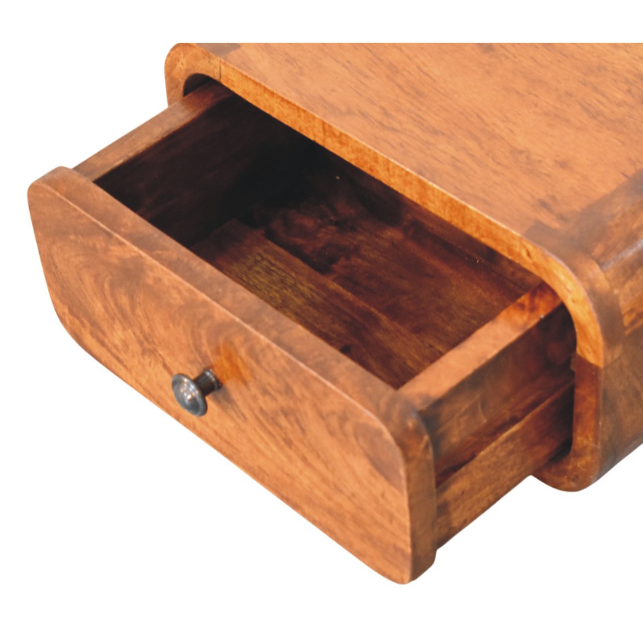 Avora Mini Wall-Mounted Chestnut 1 Drawer Nightstand Bedside table / chest CasaFenix
