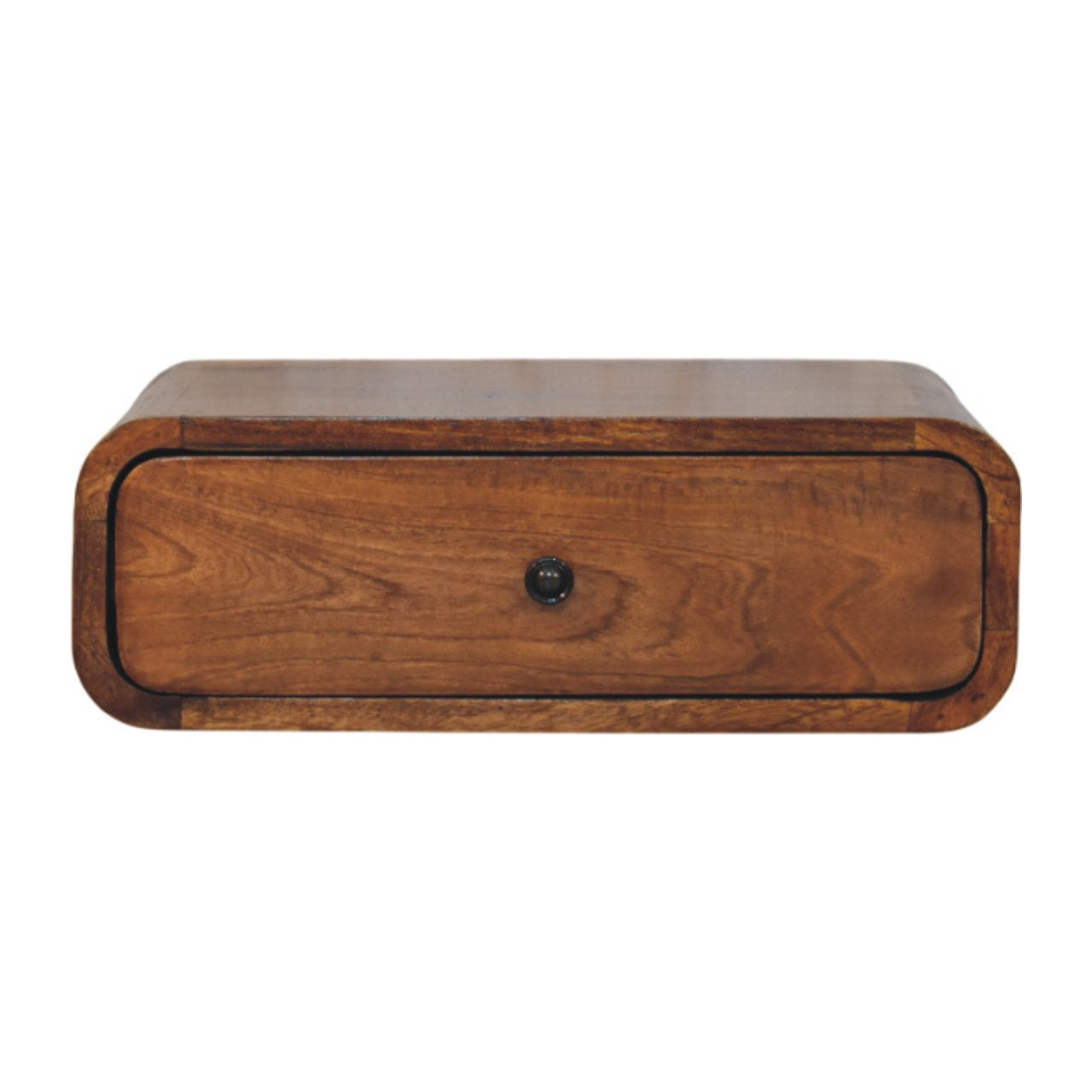 Avora Wall-Mounted Honey Caramel 1 Drawer Nightstand Bedside table / chest CasaFenix