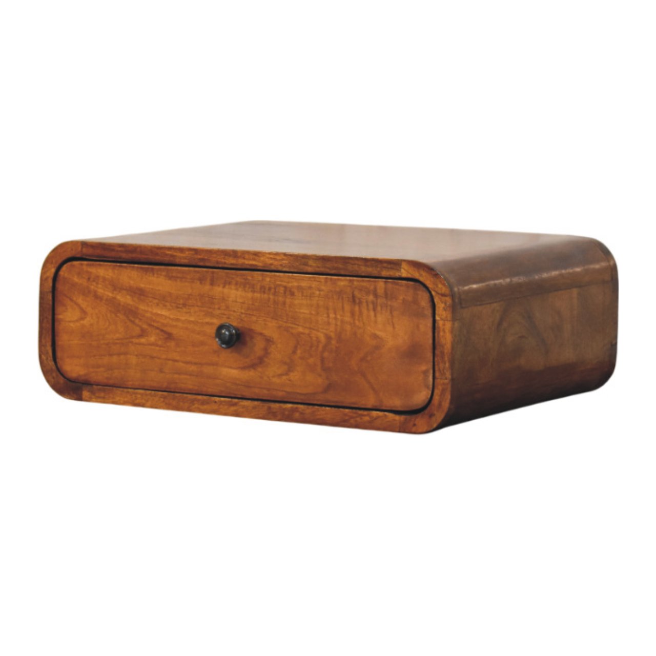 Avora Wall-Mounted Honey Caramel 1 Drawer Nightstand Bedside table / chest CasaFenix