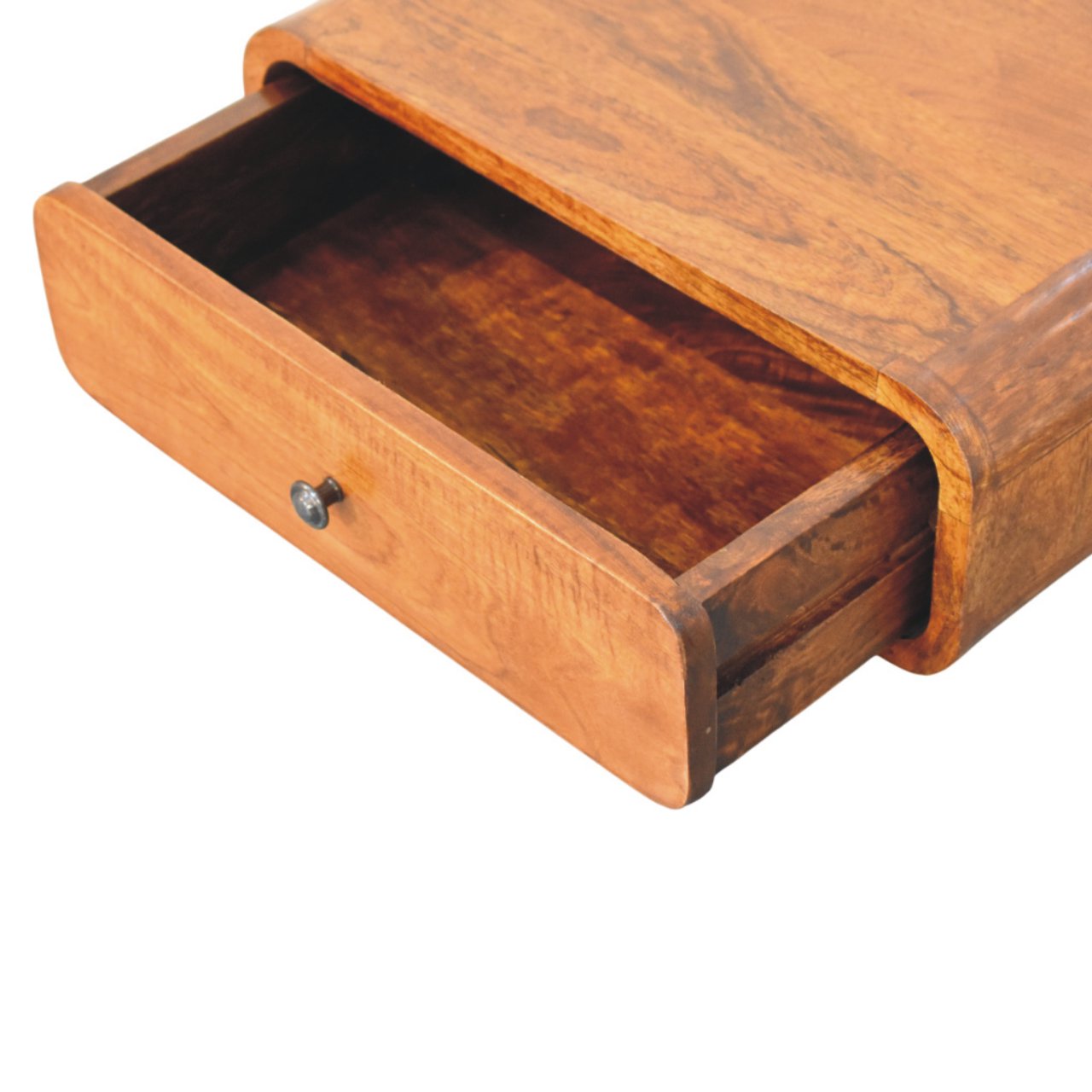 Avora Wall-Mounted Honey Caramel 1 Drawer Nightstand Bedside table / chest CasaFenix