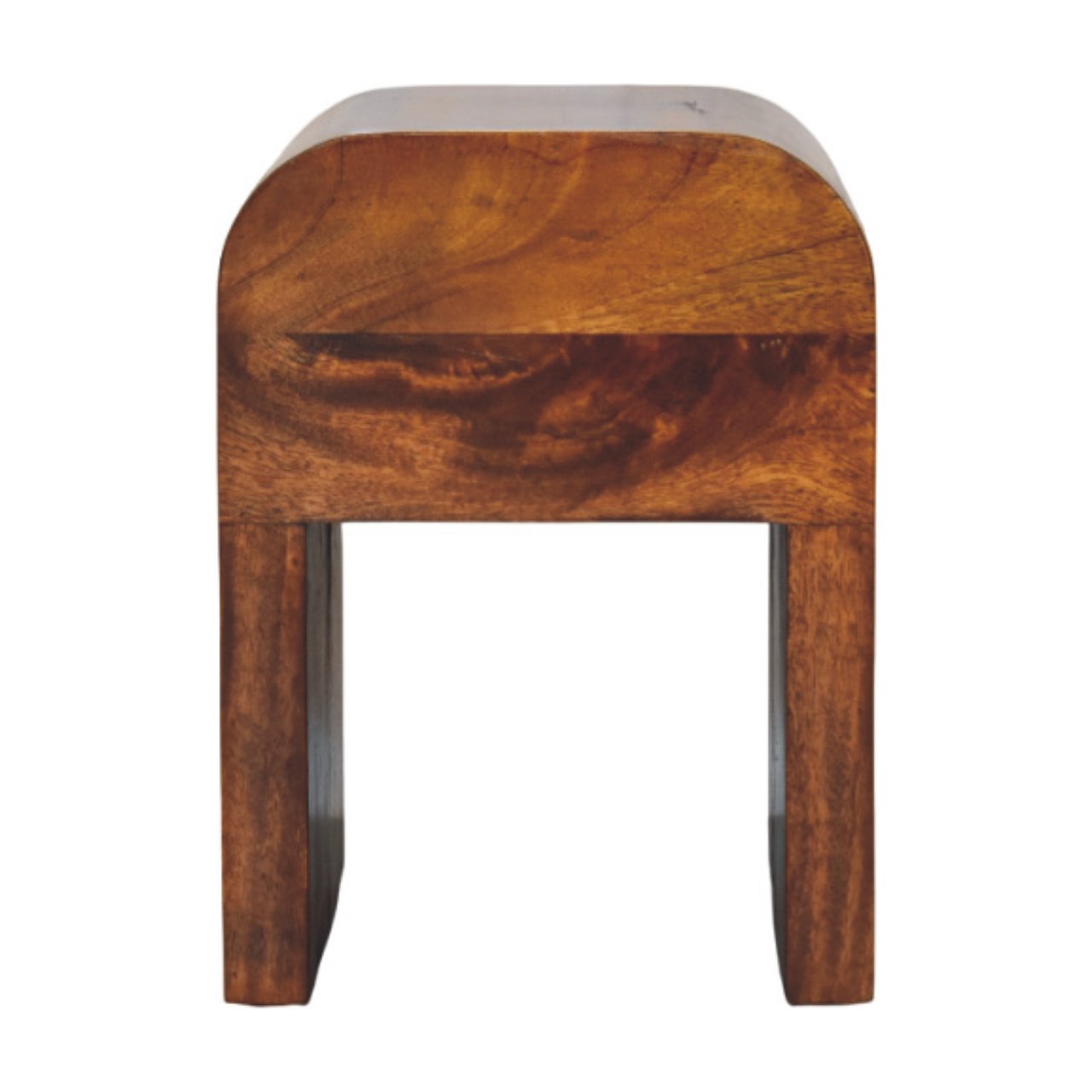 Mini Darcy Chestnut Nightstand with Curved Edges Bedside table / chest CasaFenix