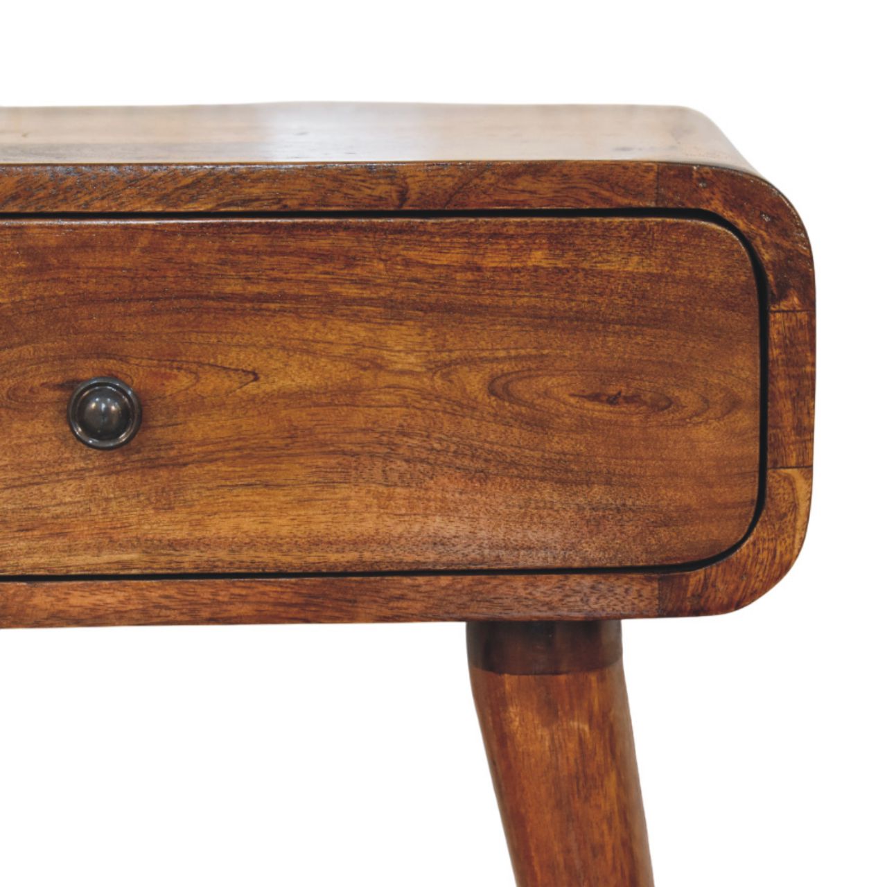 Avora Chestnut Nightstand with 1 drawer Bedside table / chest CasaFenix