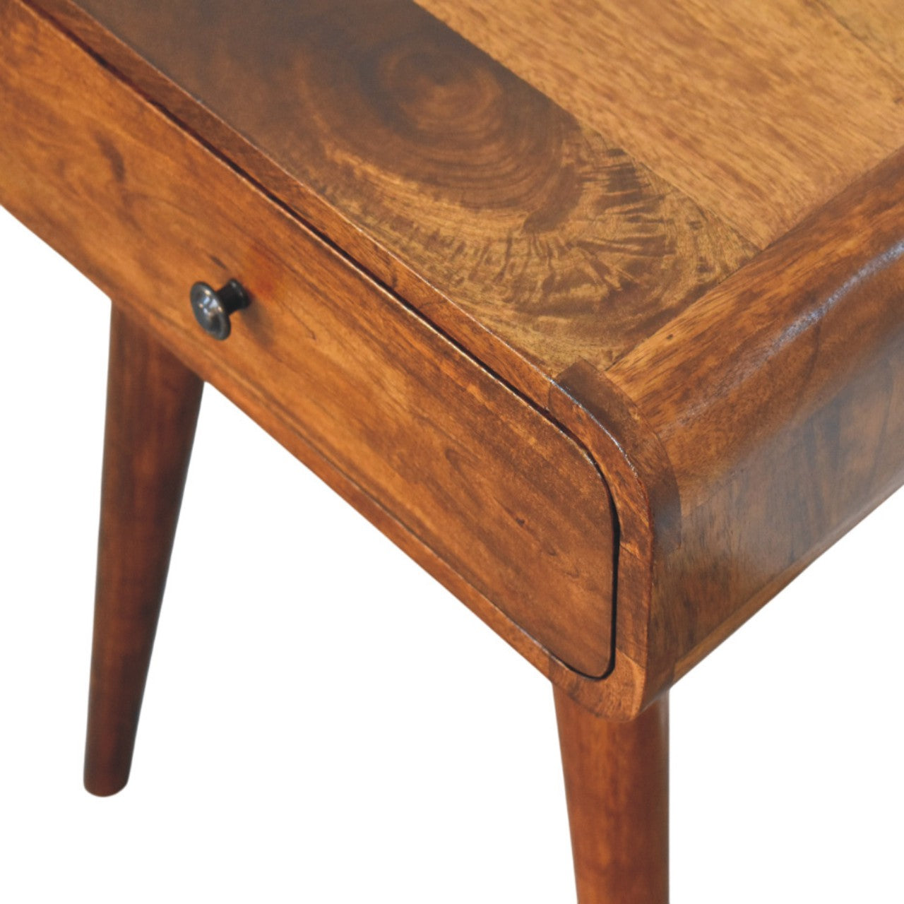 Avora Chestnut Nightstand with 1 drawer Bedside table / chest CasaFenix