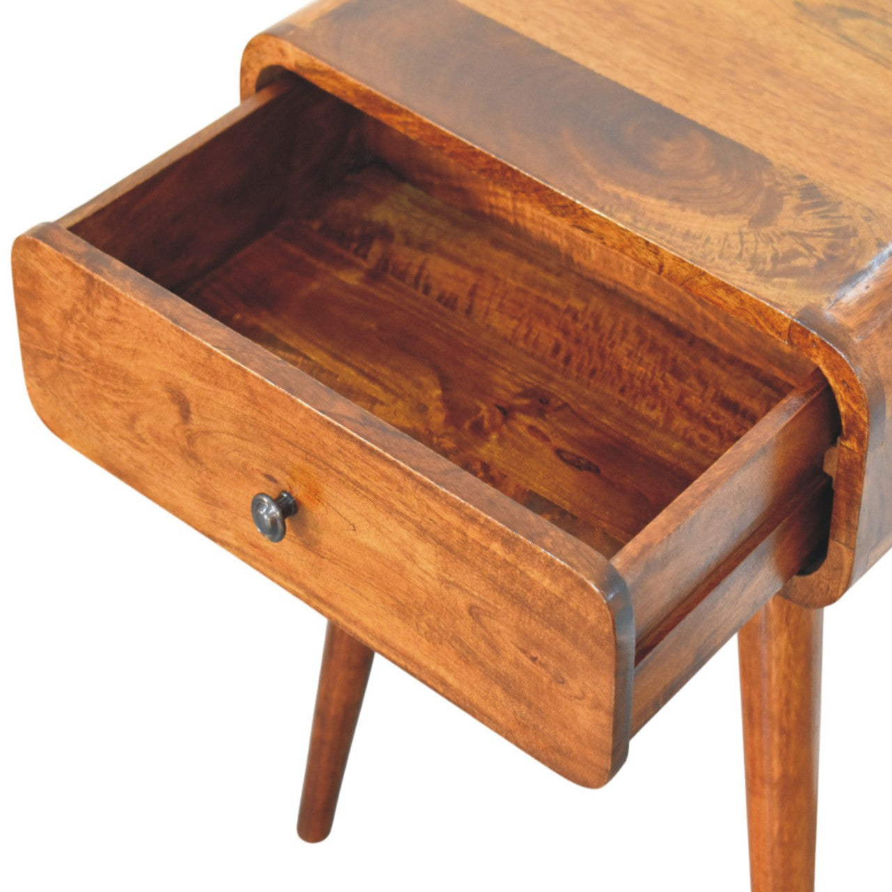 Avora Chestnut Nightstand with 1 drawer Bedside table / chest CasaFenix