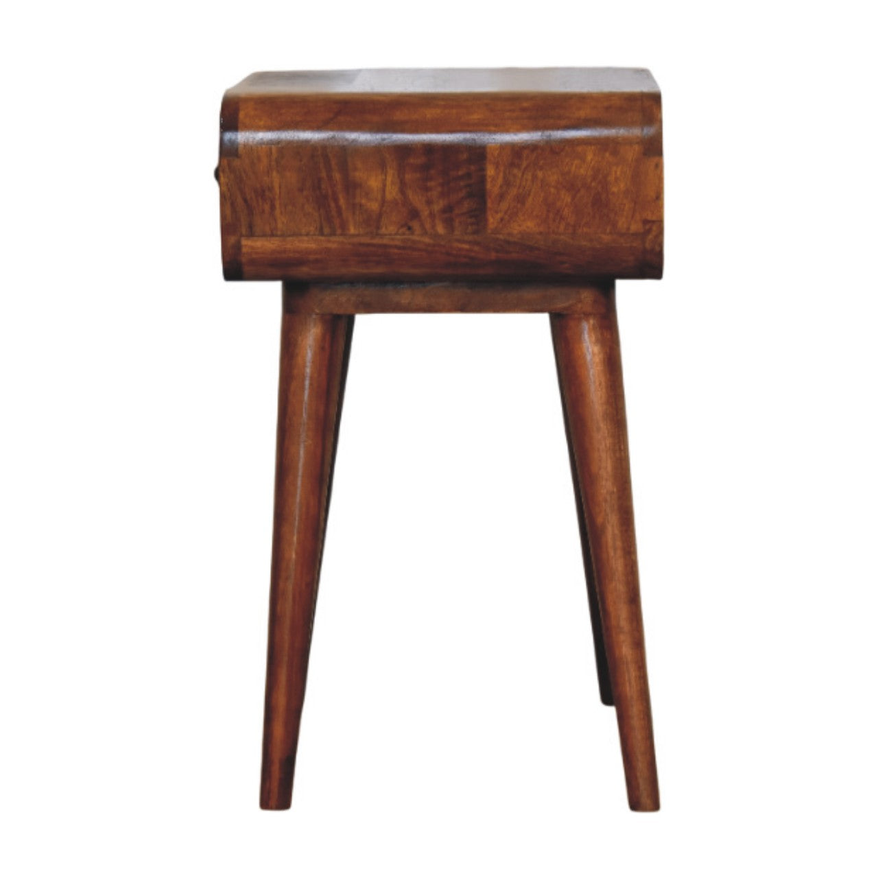 Avora Chestnut Nightstand with 1 drawer Bedside table / chest CasaFenix