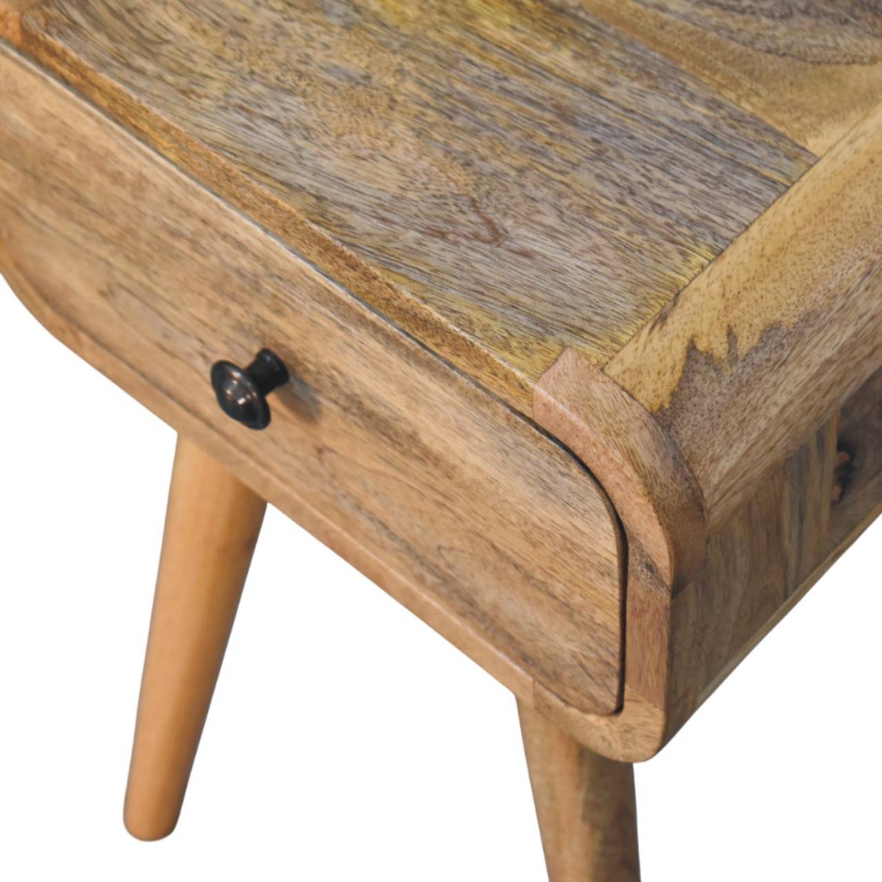 Avora Mini Oak-ish Nightstand with 1 drawer Bedside table / chest CasaFenix