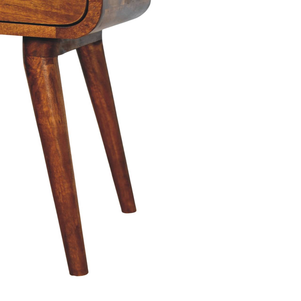 Avora Mini Chestnut Nightstand with 1 drawer Bedside table / chest CasaFenix