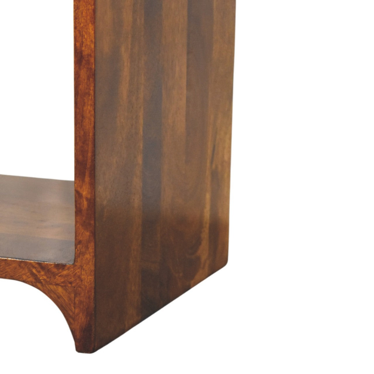 Newton Mini Chestnut Nightstand with a drawer and open shelf Bedside table / chest CasaFenix