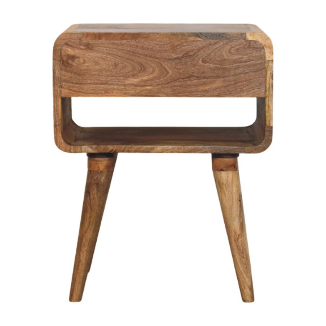 Avora Oak-ish Nightstand with Drawer and open slot Bedside table / chest CasaFenix