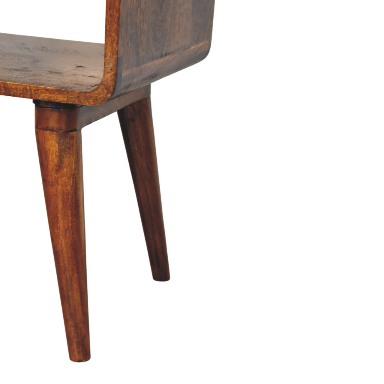 Avora Chestnut Nightstand with Drawer and open slot Bedside table / chest CasaFenix