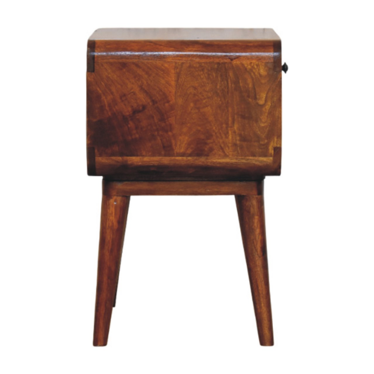 Avora Chestnut Nightstand with Drawer and open slot Bedside table / chest CasaFenix