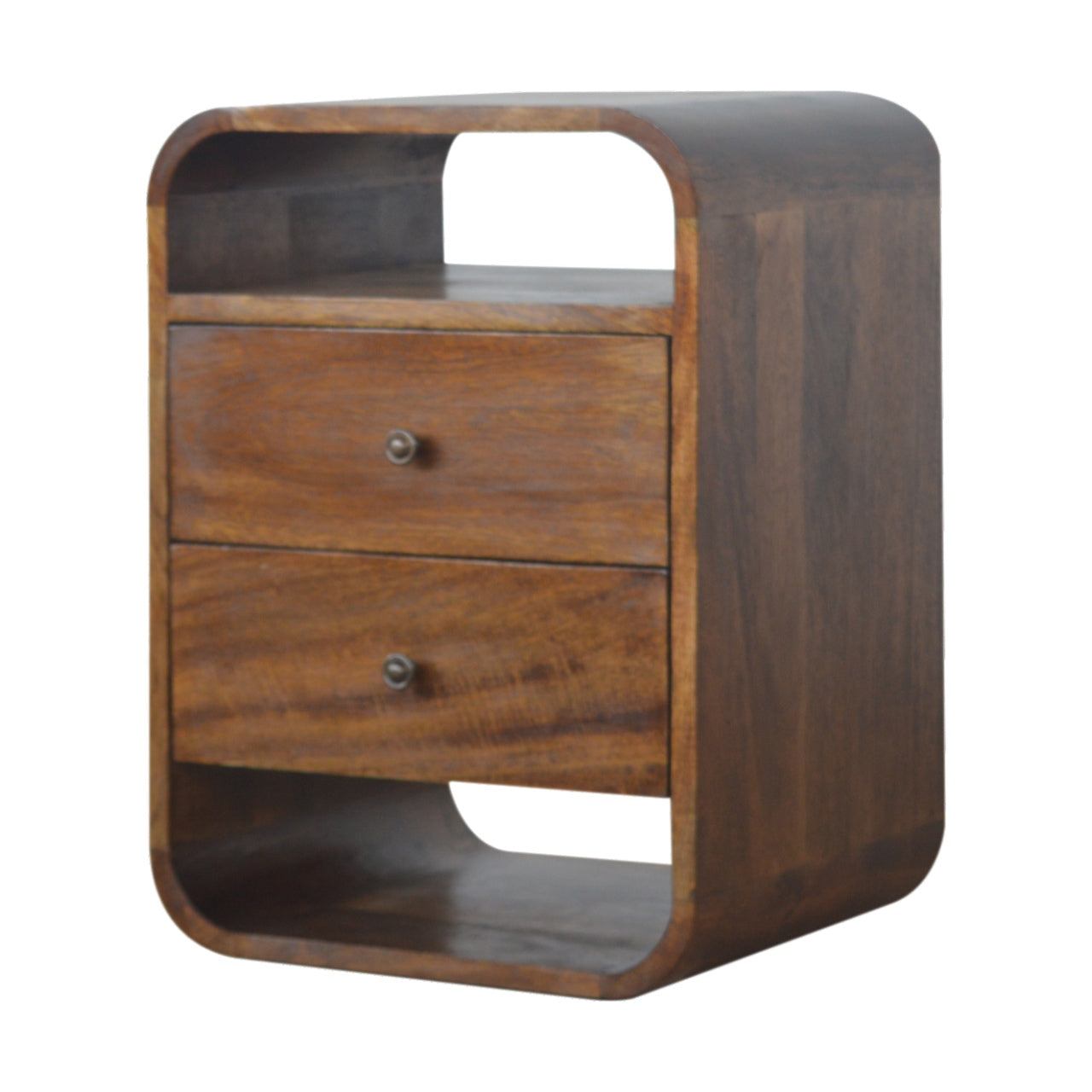Chestnut Curve 2 Drawer Bedside Bedside table / chest CasaFenix
