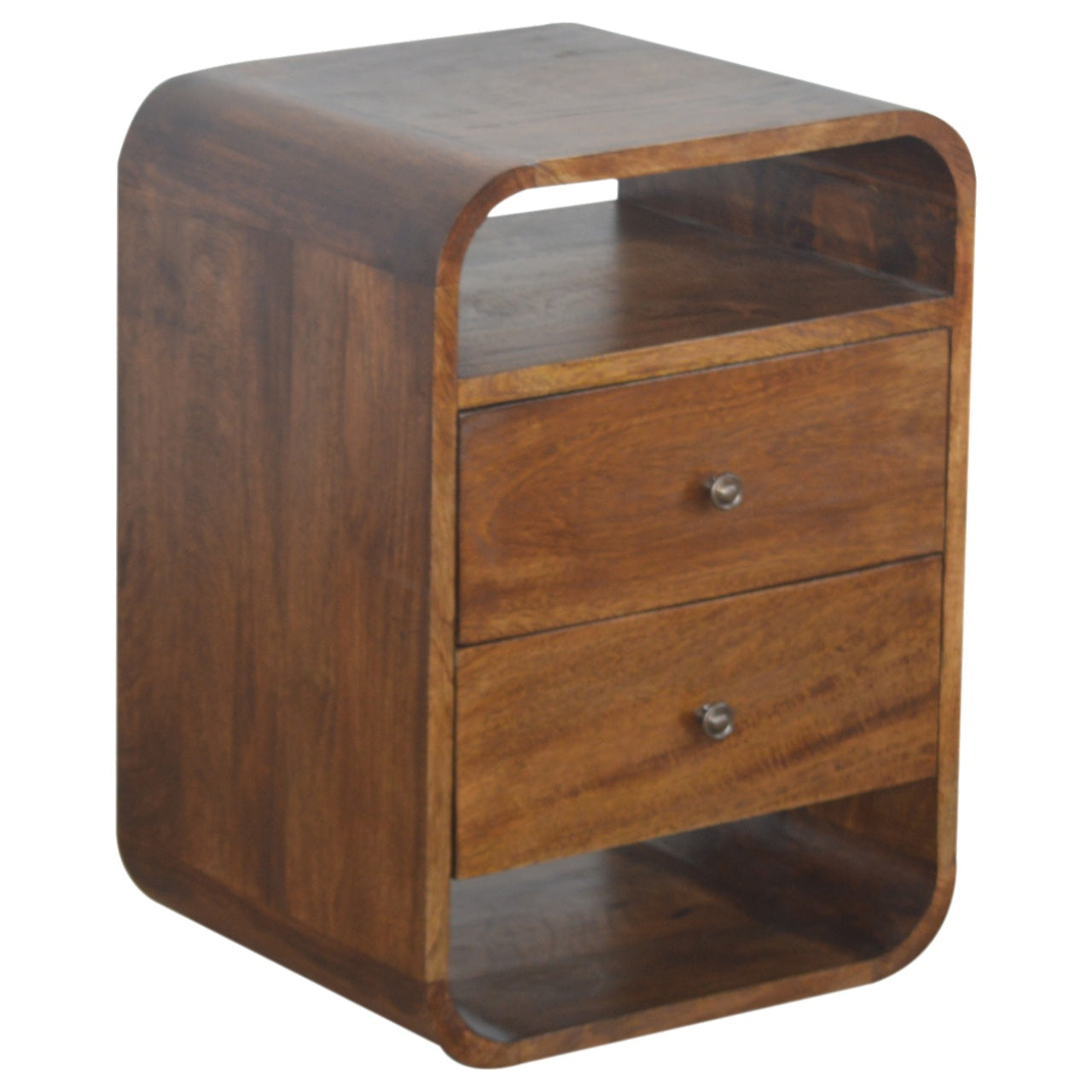 Chestnut Curve 2 Drawer Bedside Bedside table / chest CasaFenix
