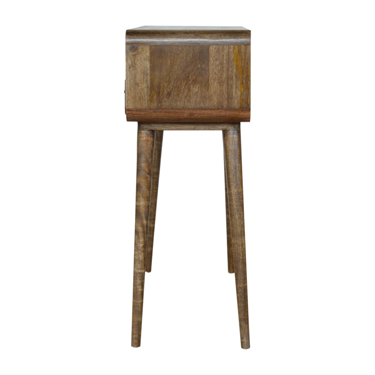 Curved Grey-wash Console Table Desk CasaFenix