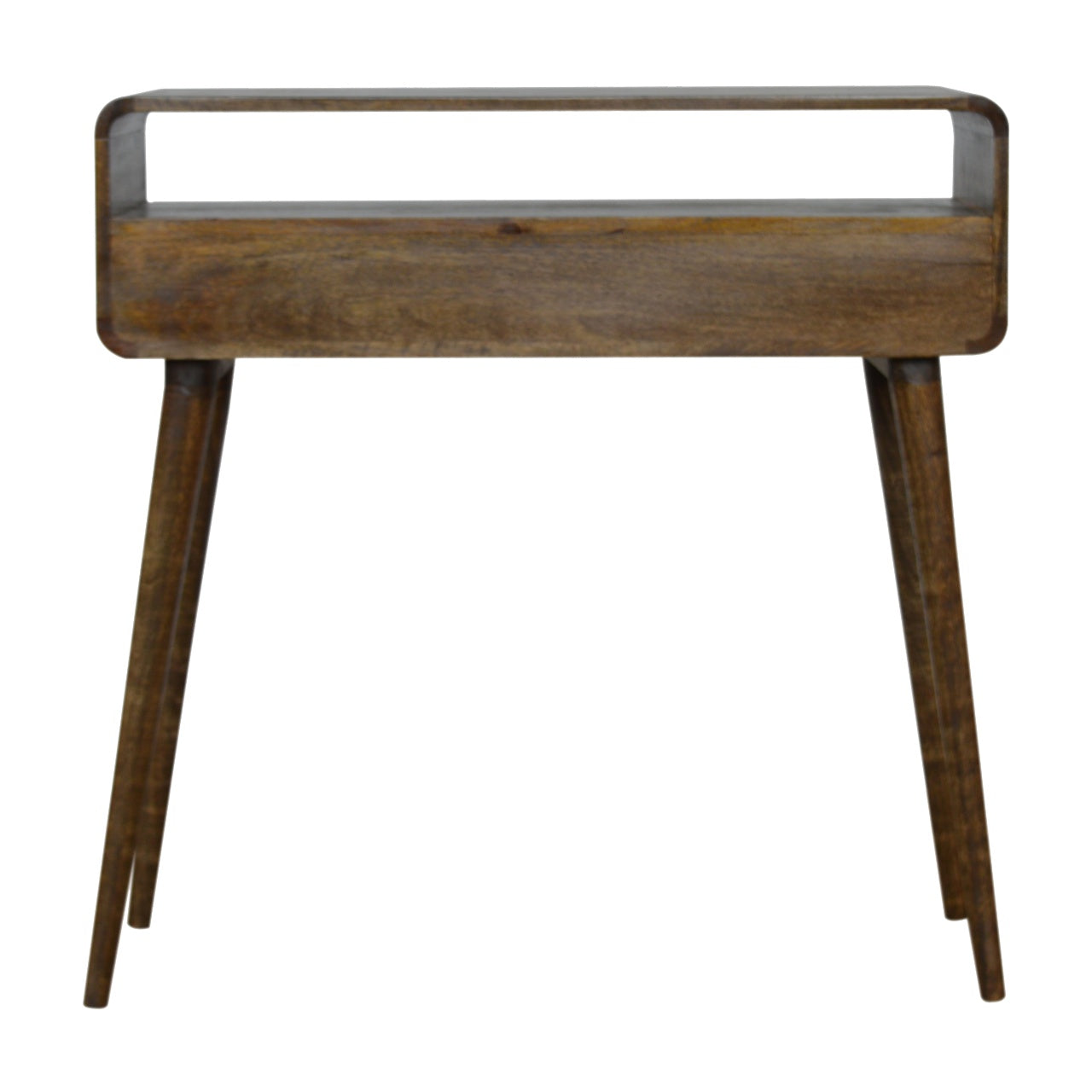 Curved Grey-wash Console Table Desk CasaFenix