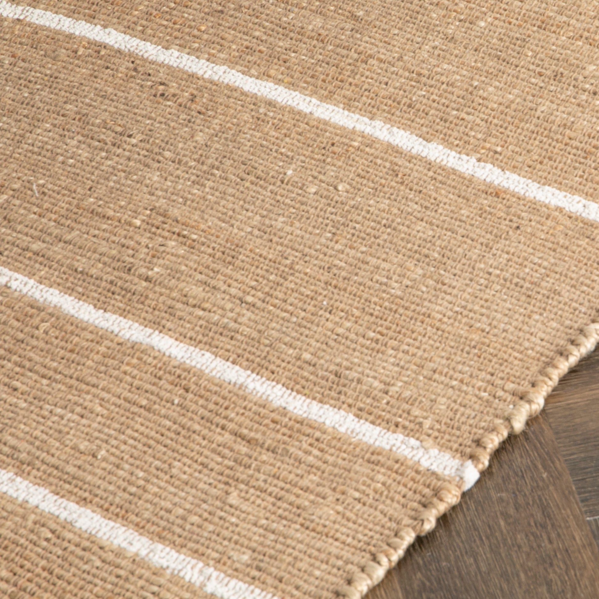 Woven Stripe Jute Runner Rug (60 x 230cm) Rugs CasaFenix