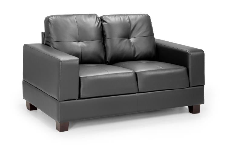 Jerry Sofa in Faux Leather or Fabric 1, 2, 3 Seat Black or Grey or Light Grey Sofa CasaFenix