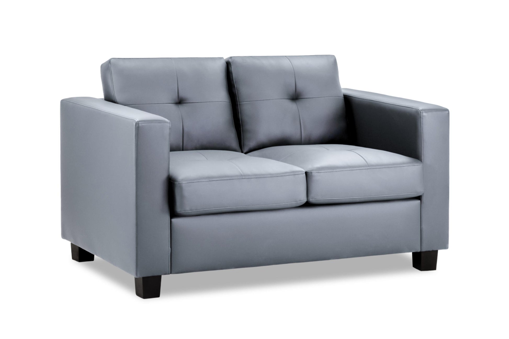 Jerry Sofa in Faux Leather or Fabric 1, 2, 3 Seat Black or Grey or Light Grey Sofa CasaFenix