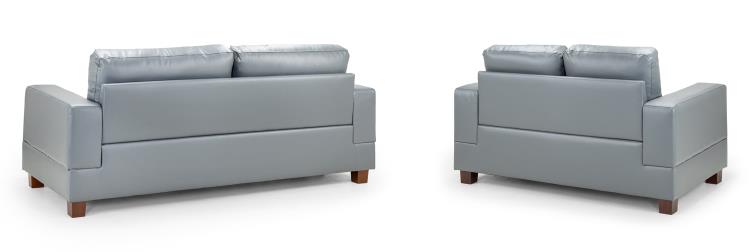 Jerry Sofa in Faux Leather or Fabric 1, 2, 3 Seat Black or Grey or Light Grey Sofa CasaFenix