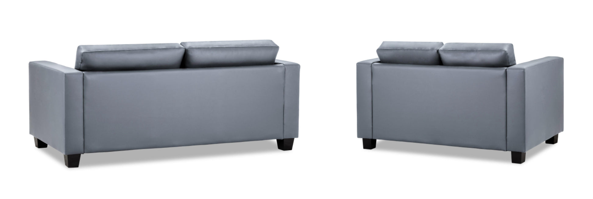 Jerry Sofa in Faux Leather or Fabric 1, 2, 3 Seat Black or Grey or Light Grey Sofa CasaFenix