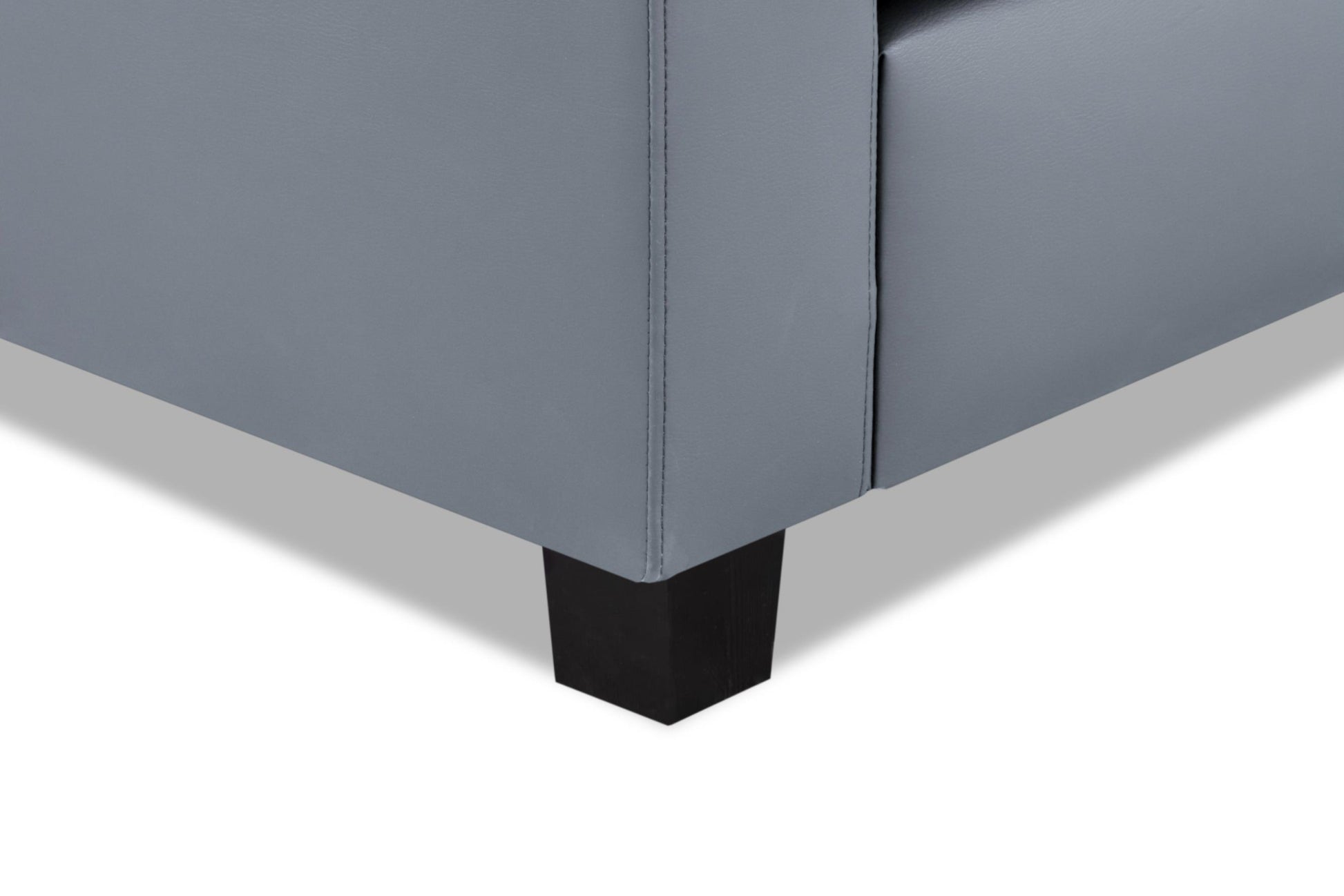 Jerry Sofa in Faux Leather or Fabric 1, 2, 3 Seat Black or Grey or Light Grey Sofa CasaFenix