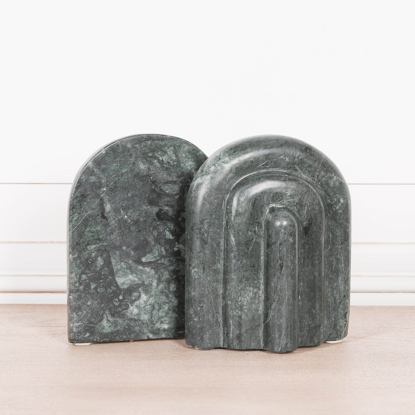 Natural Green Marble Bookends  CasaFenix