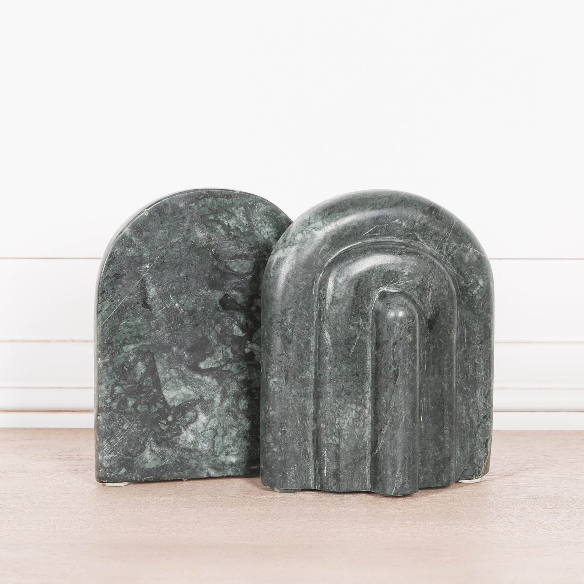 Natural Green Marble Bookends  CasaFenix